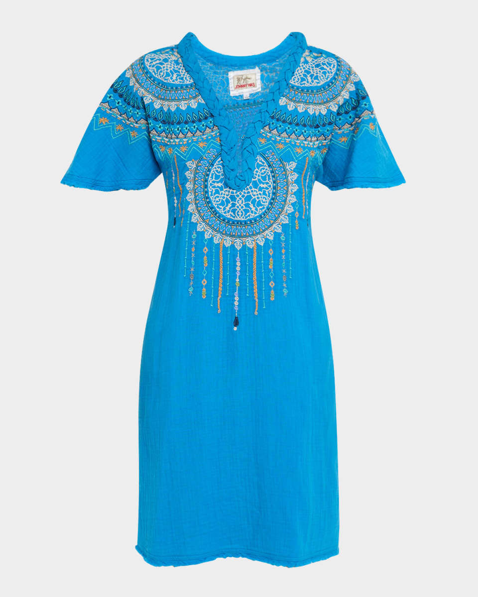 Kastoria Embroidered Cotton Gauze Dress